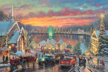 Navidad Painting - Las luces de Christmastown TK Navidad